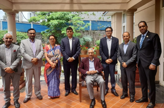 नवनिर्वाचित सीएनआई पदाधिकारीले भेटे कांग्रेस सभापति देउवा
